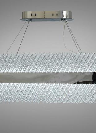 Підвісний led світильник на тросах зі скляними елементами4 фото