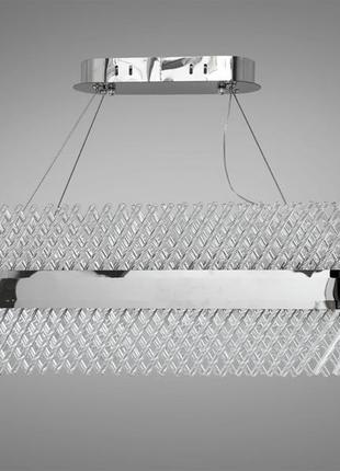 Підвісний led світильник на тросах зі скляними елементами3 фото