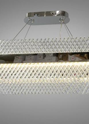 Підвісний led світильник на тросах зі скляними елементами5 фото