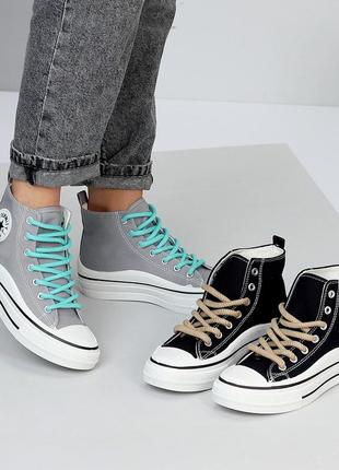 Кеди текстильні хайтопи