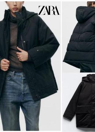 Zara куртка парка комбінована демісезонна  zw collection .p.s,m1 фото
