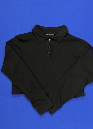 Укорочена трендова кофта-поло zara