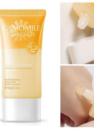 Пілінг - скатка для обличчя laikou camomile peeling gel, з екстрактом ромашки, 60 г