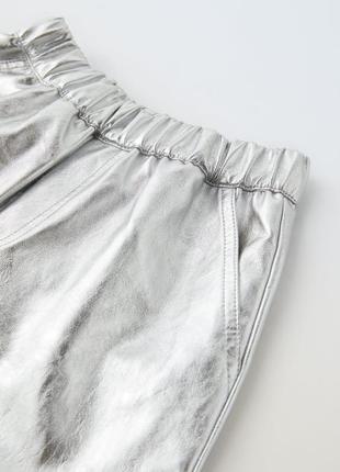 Штани срібні брюки2 фото