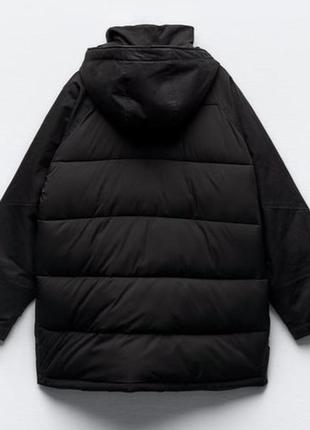 Zara zw collection куртка парка комбінована  p.s,m i i4 фото