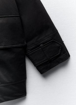 Zara zw collection куртка парка комбінована  p.s,m i i7 фото