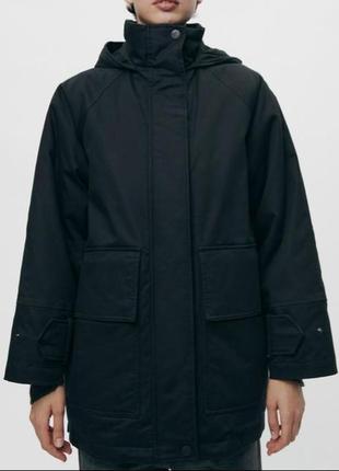 Zara zw collection куртка парка комбінована  p.s,m i i3 фото