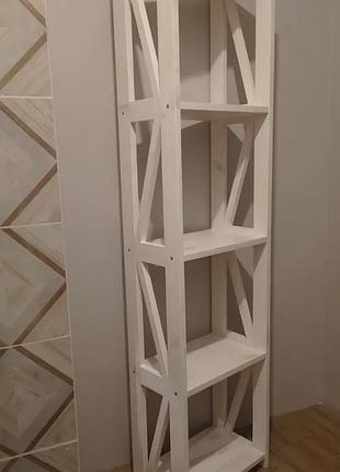 Стелаж, вішалка, етажерка на замовлення в стилі прованс з натурального дерева