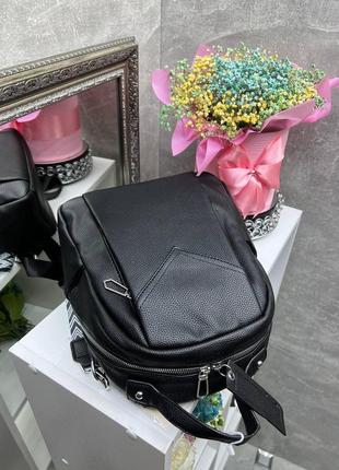 Рожева — сумка-рюкзак — молодіжна, стильна та зручна модель із додатковими кишенями (0507)5 фото
