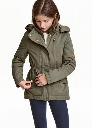 Оригинальная парка на искусственном меху от бренда h&m разм. 170(14+)