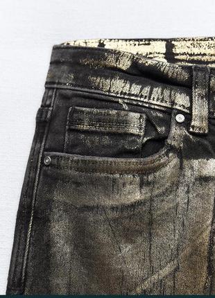 Джинси zara металізовані джинси zara2 фото