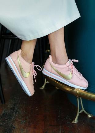 Кросівки nike  cortez pink gold , крассовки