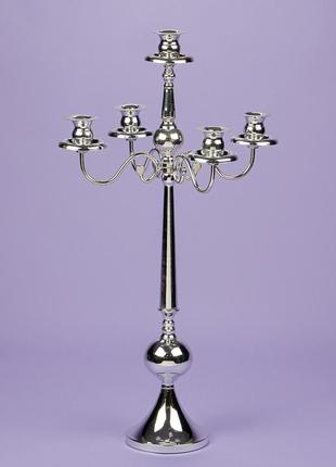 Підсвічник на 5 свічок, хром (73 см.) (2011-018)