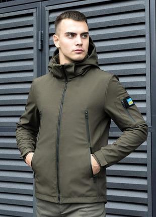 Куртка демісезонна softshell мікрофліс олива