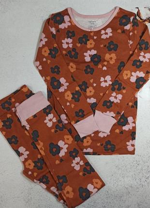 Р.8 піжама carters, бавовна, якісні піжами, пижама, картерс,квіти1 фото