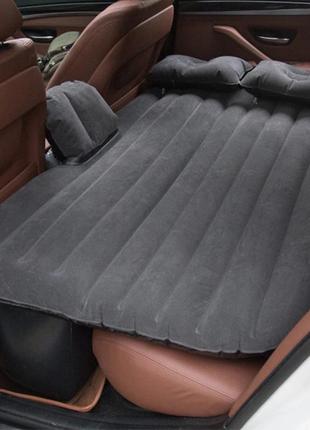 Матрац у машину на заднє сидіння з насосом, 135x80 см, чорний/матрац надувний/кращувати в автомобіль