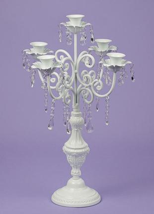 Підсвічник на 5 свічок з кристалами (57 см.) (2011-006)