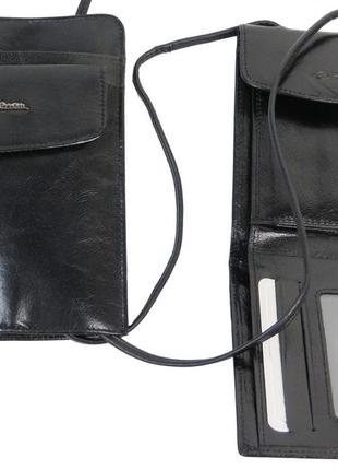 Комплект із сумки та портмоне два в одному зі шкіри giorgio ferretti чорна