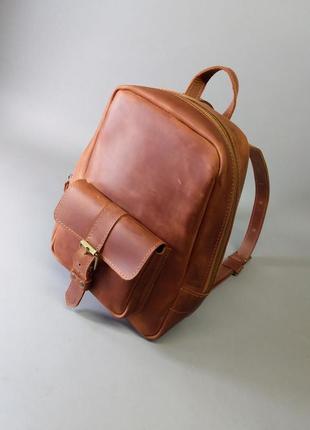 Маленький кожаный рюкзак, кожаный рюкзачок, рюкзак из натуральной кожи4 фото