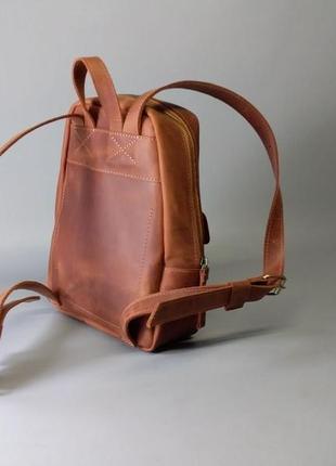 Маленький кожаный рюкзак, кожаный рюкзачок, рюкзак из натуральной кожи2 фото
