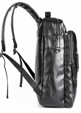 Большой мужской рюкзак для ноутбука из экокожи9 фото