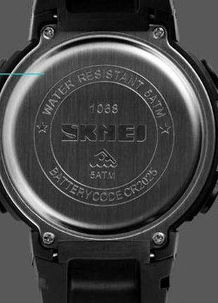 Мужские спортивные наручные часы skmei 1068 электронные с подсветкой, армейские цифровые часы3 фото