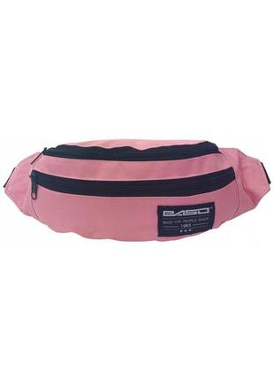 Женская сумка на пояс paso розовая