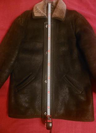 Дублянка шкіряна куртка на хутрі3 фото