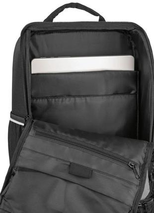 Діловий рюкзак зі світловідбивними вставками 17l topmove чорний із сірим9 фото