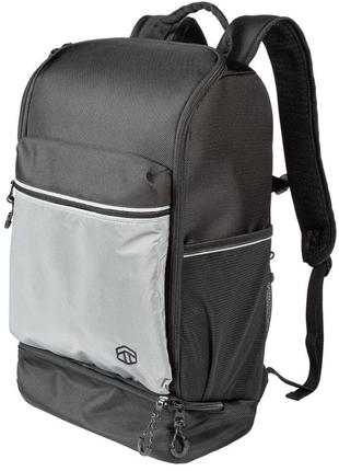 Діловий рюкзак зі світловідбивними вставками 17l topmove чорний із сірим1 фото