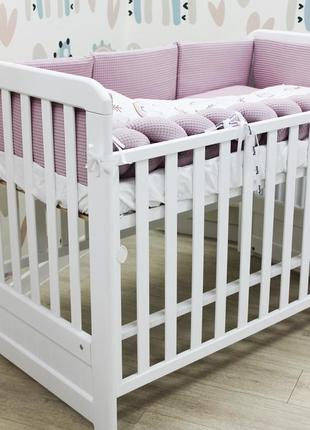 Дитяче ліжечко дубик-м luxury, білий5 фото