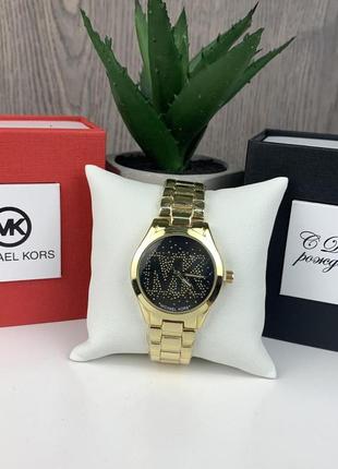 Женские наручные часы michael kors качественные . брендовые часы с браслет золотистые серебристые5 фото