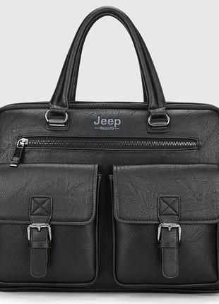 Чоловічий діловий портфель для документів jeep формат а4, сумка офісна для роботи чоловіча