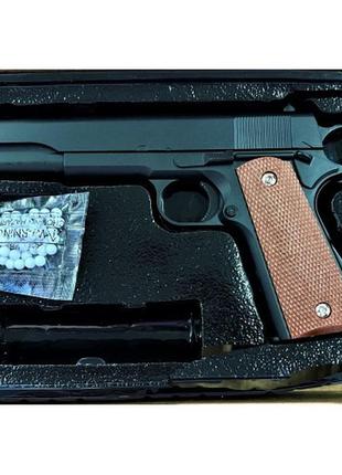 Дитячий пістолет на кульках "colt m1911 classic" 25х19х7 см galaxy чорний (2000002222682)