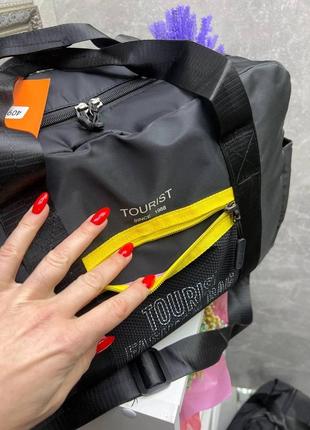 Серая - 43х30х20 см - стильная, яркая и практичная спортивно-дорожная сумка - размер м (5145)6 фото