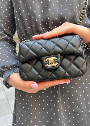 Женская сумка chanel mini молодежная сумка шанель мини через плечо из мягкой экокожи изящная брендовая сумочка5 фото