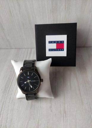 Мужские часы tommy hilfiger black&silver