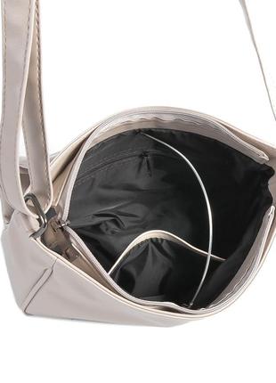 Черная - качественная стеганная кросс-боди сумочка на молнии под клапаном (луцк, 741)6 фото
