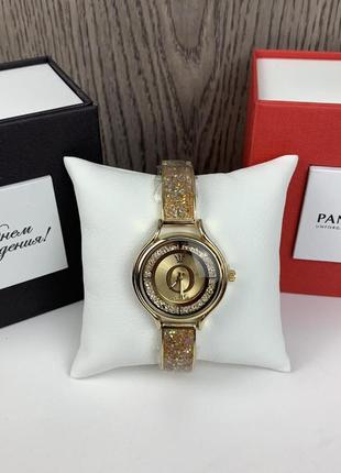 Модные женские наручные часы pandora горный хрусталь , часы-браслет с камушками  пандора7 фото