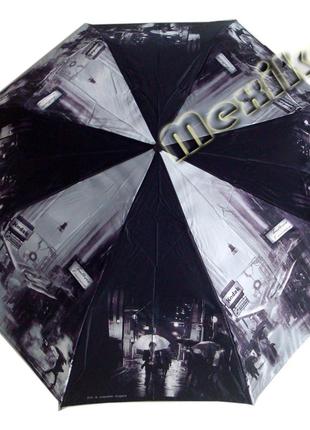 Зонт zest, полный автомат серия сатин, расцветка черно-белый город1 фото