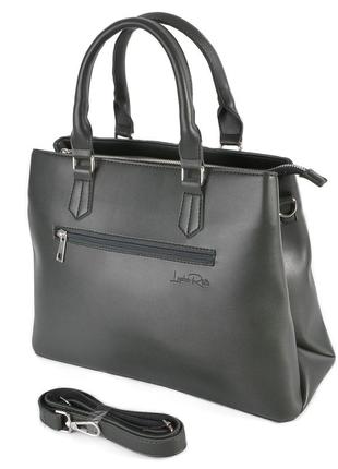 Мокко — велика каркасна якісна сумка в стилі "tote bag", відділення на блискавці (луцк, 723)6 фото