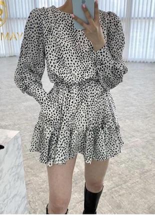 Сукня леопардова міні1 фото