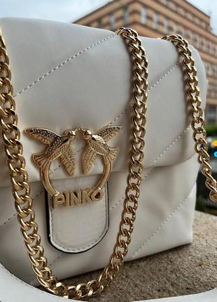 Жіноча сумка з еко-шкіри pinko lady black пінко молодіжна, брендова сумка маленька через плече7 фото