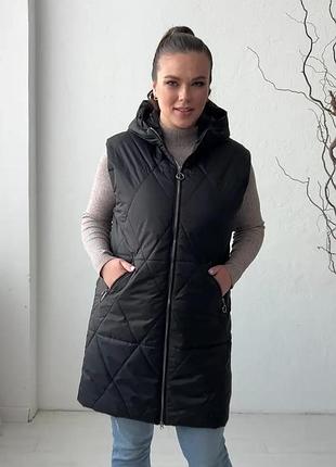 Демісезонна жіноча жилетка, розміри 48 - 62