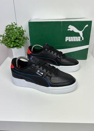 Мужские кеды кроссовки puma bmw оригинал кожа новые черные