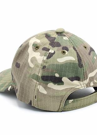 Тактическая кепка мультикам с липучкой камуфляжная военная бейсболка рипстоп кепка...