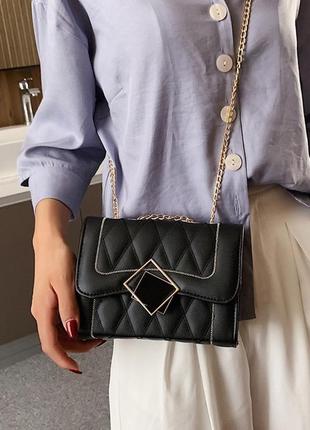 Женская мини сумочка клатч на цепочке, маленькая сумка через плечо2 фото