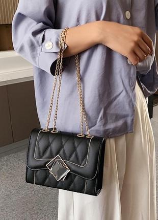 Женская мини сумочка клатч на цепочке, маленькая сумка через плечо4 фото