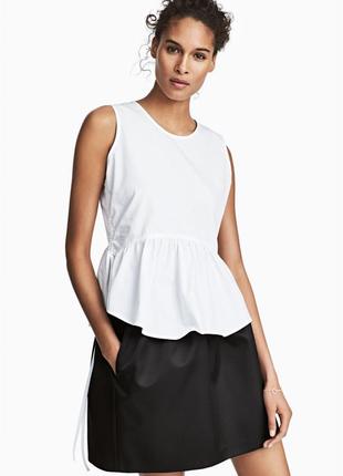 Атласна коротка чорна спідниця h&m3 фото