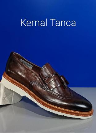 Кожаные мужские лоферы броги kemal tanca